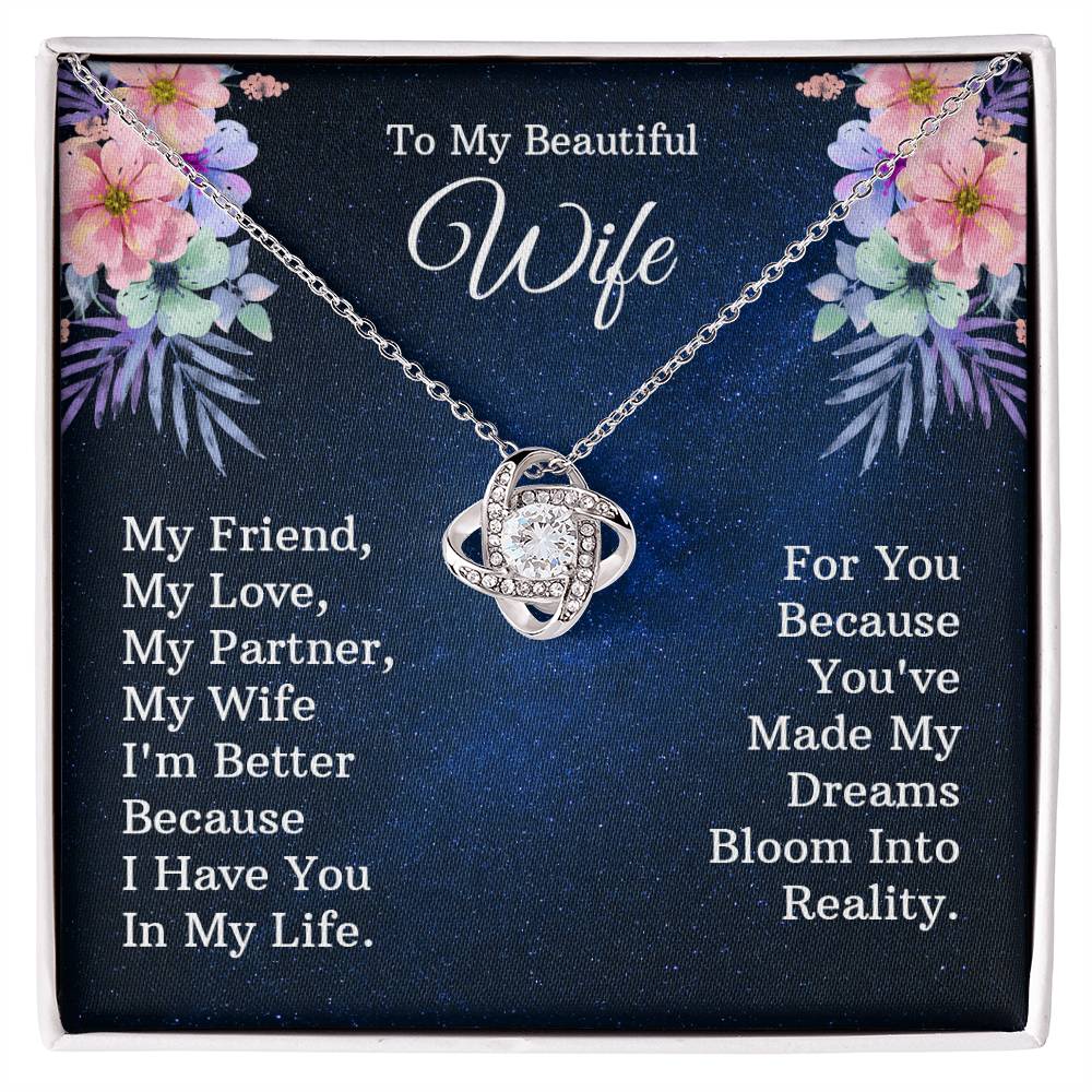 To My Wife - Love Knot Necklace